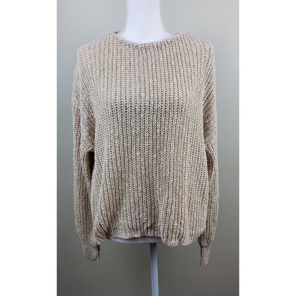 Green Label Relaxing United Arrows Knit Sweater Beige One Size - Picture 2 of 5